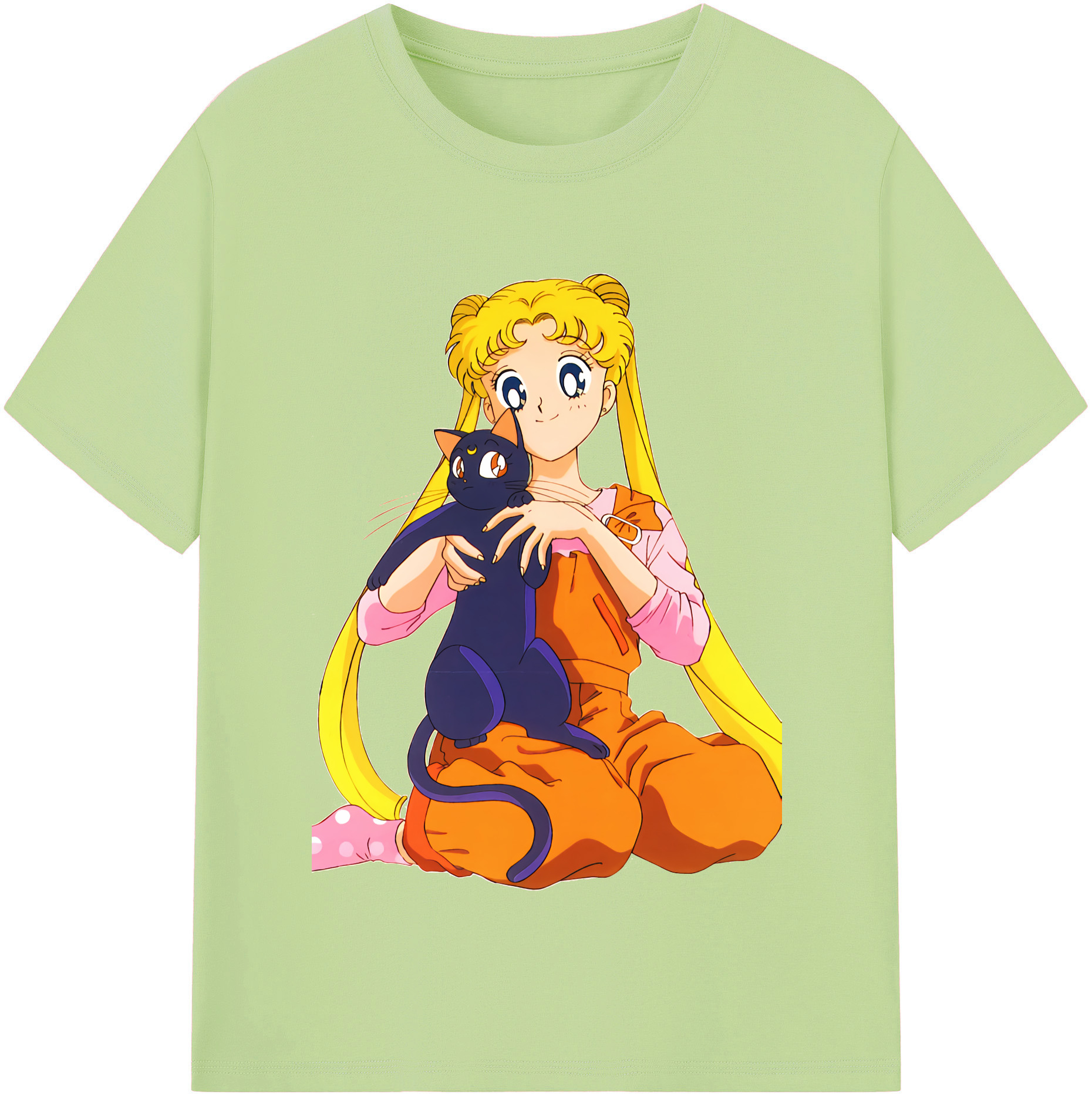 （画像用） 美少女戦士セーラームーン 愛野 美奈子 あいの みなこ Sailor Moon Aino Minako 綿100％半袖Tシャツ（フロントプリント）